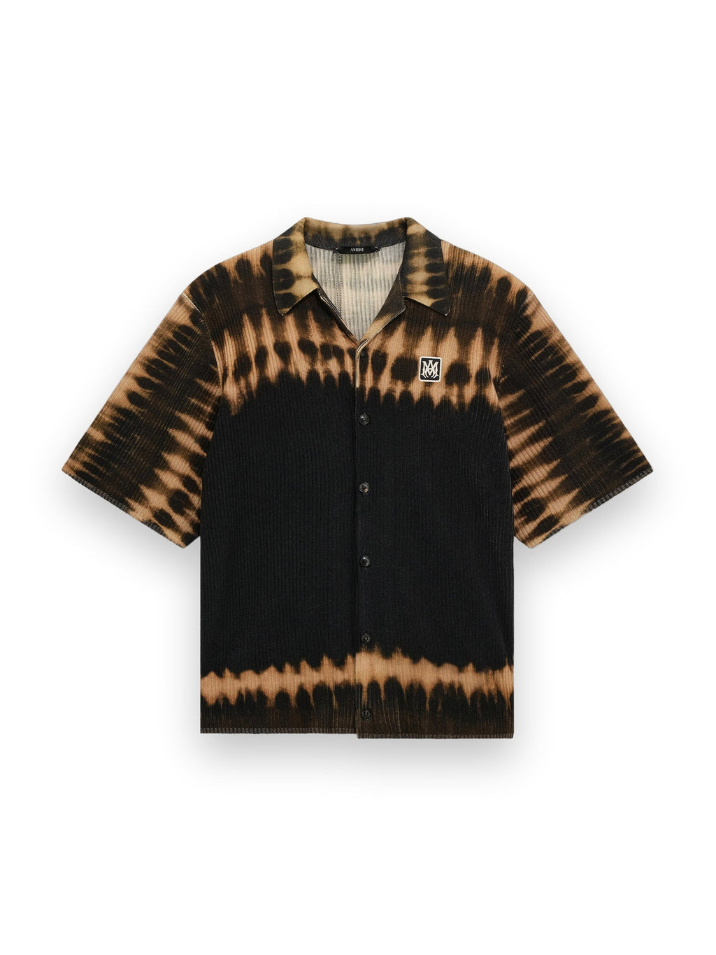 AMIRI MA PATCH TIE DYE KNIT SHIRT BLACK