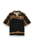 AMIRI MA PATCH TIE DYE KNIT SHIRT BLACK