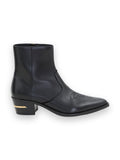AMIRI LEATHER RYDER BOOT BLACK GOLD