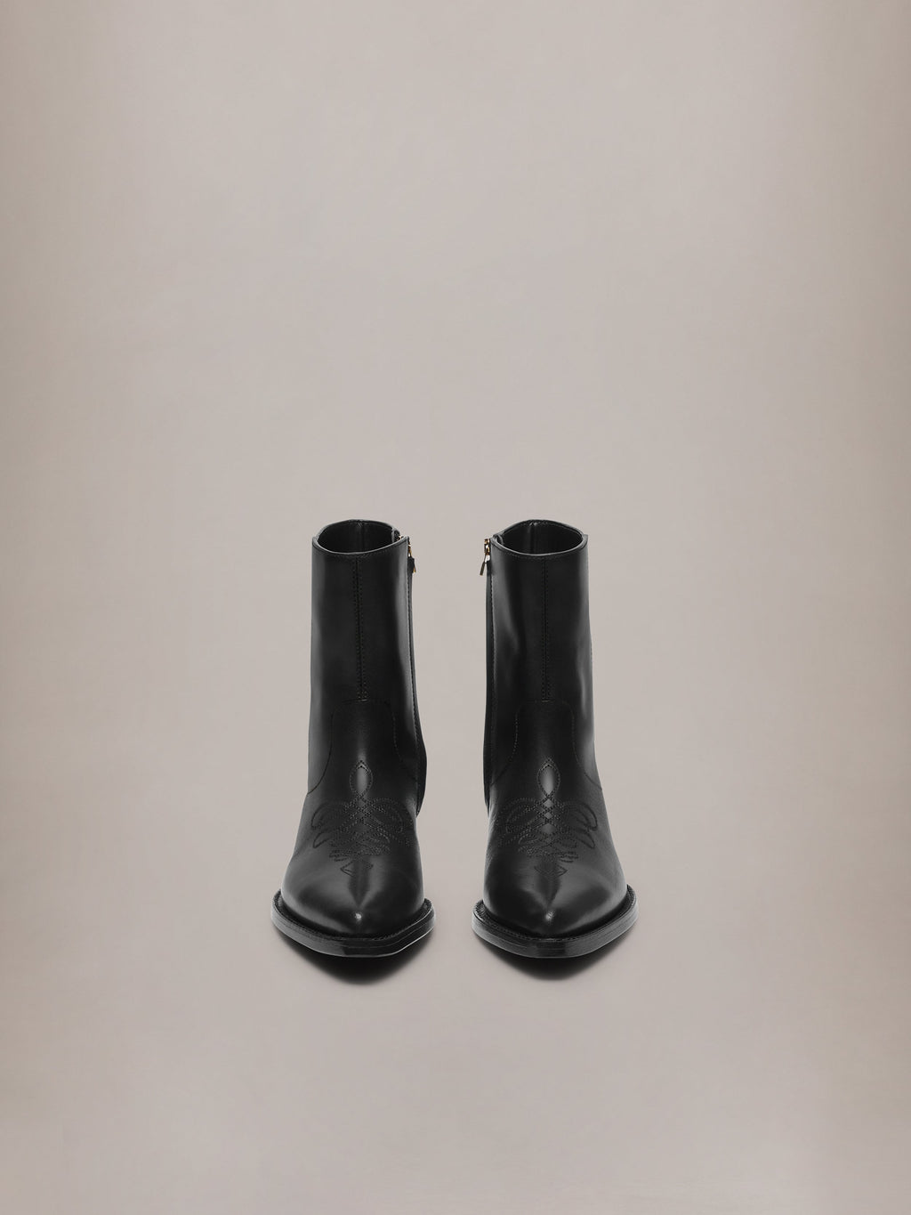 AMIRI LEATHER RYDER BOOT BLACK GOLD — vista 3