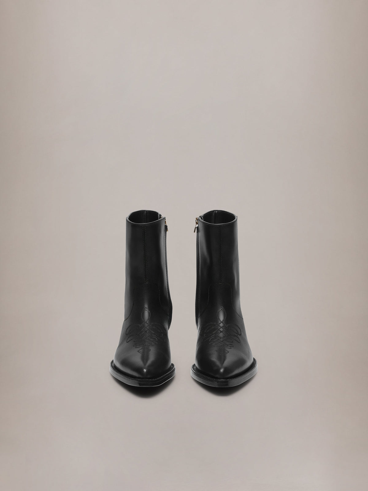 AMIRI LEATHER RYDER BOOT BLACK GOLD — vista 3