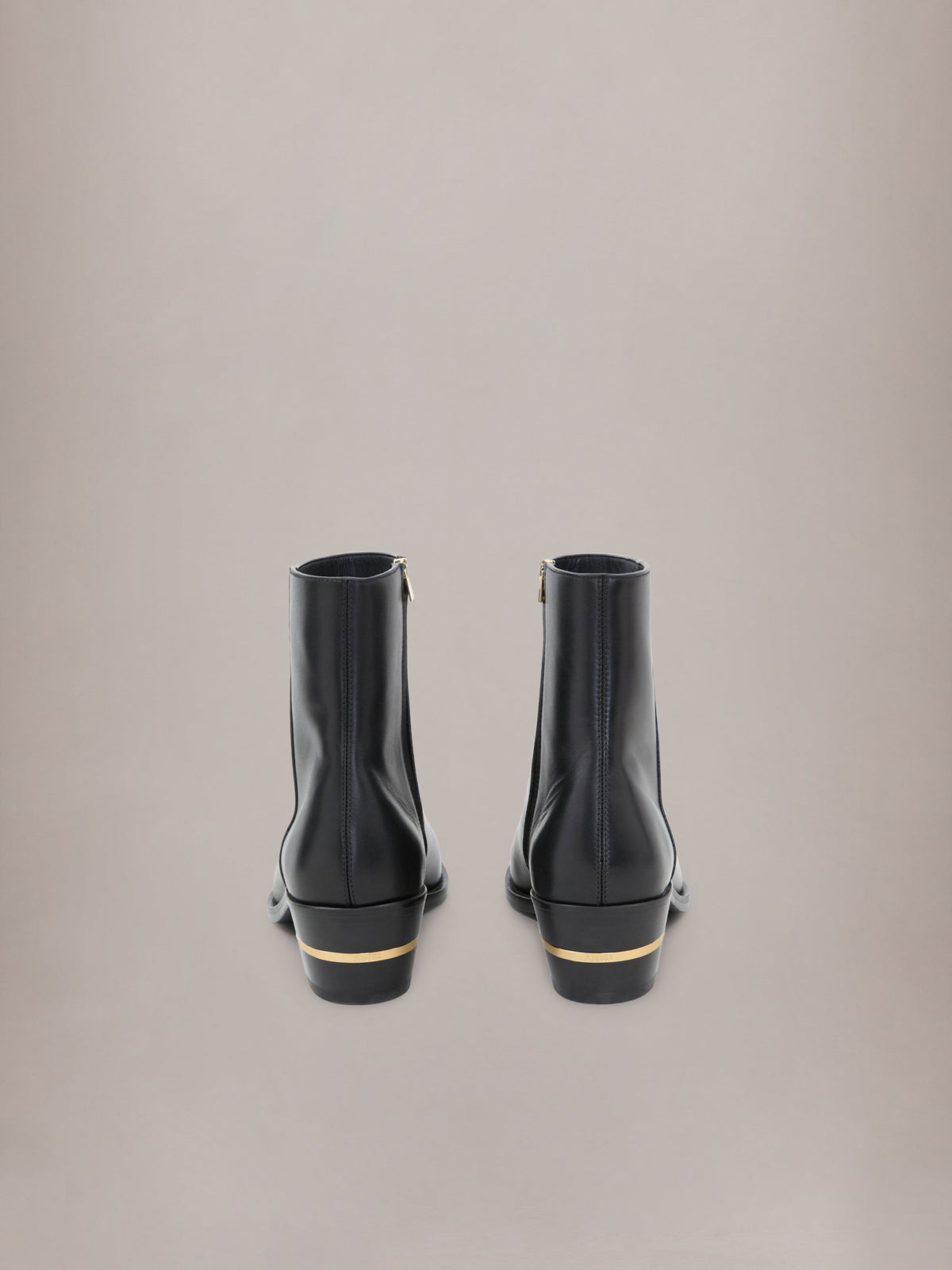 AMIRI LEATHER RYDER BOOT BLACK GOLD — vista 4