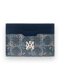 AMIRI MA QUAD CANVAS CARD HOLDER BLUE