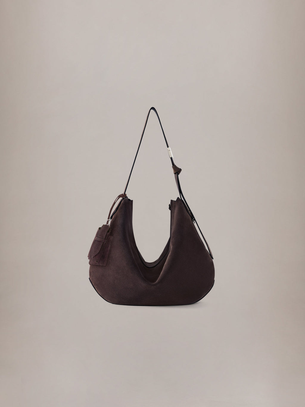 AMIRI SUEDE BISCOTTO SHOULDER BAG DARK BROWN — vista 2