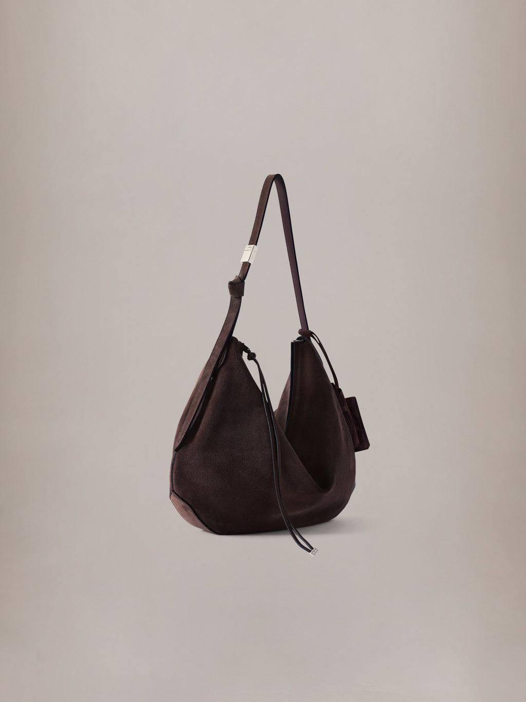 AMIRI SUEDE BISCOTTO SHOULDER BAG DARK BROWN — vista 3