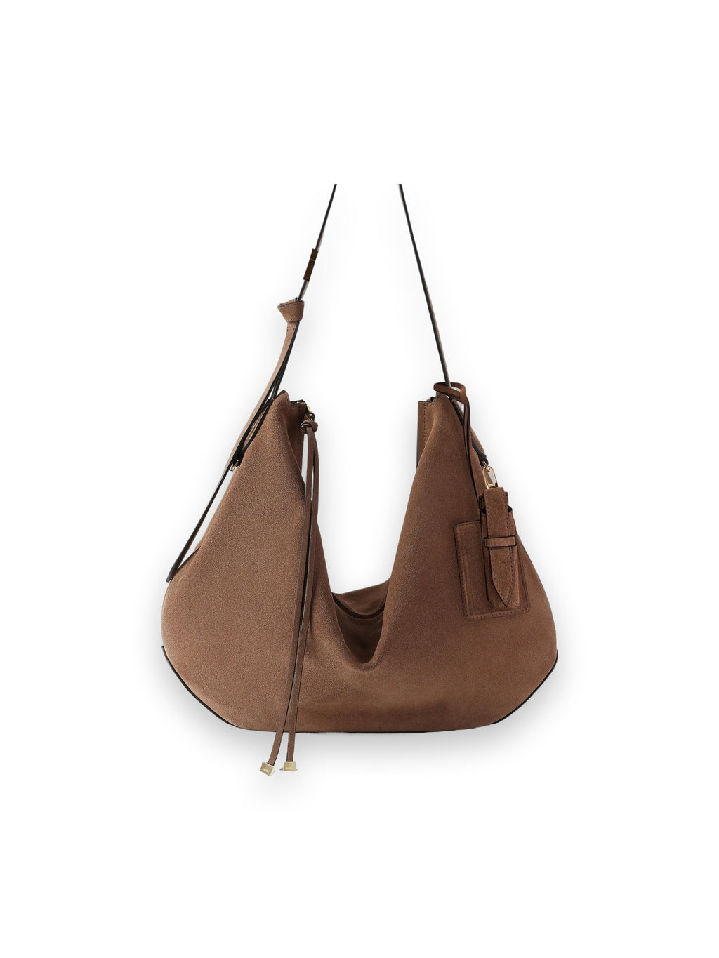 AMIRI SUEDE BISCOTTO SHOULDER BAG BROWN