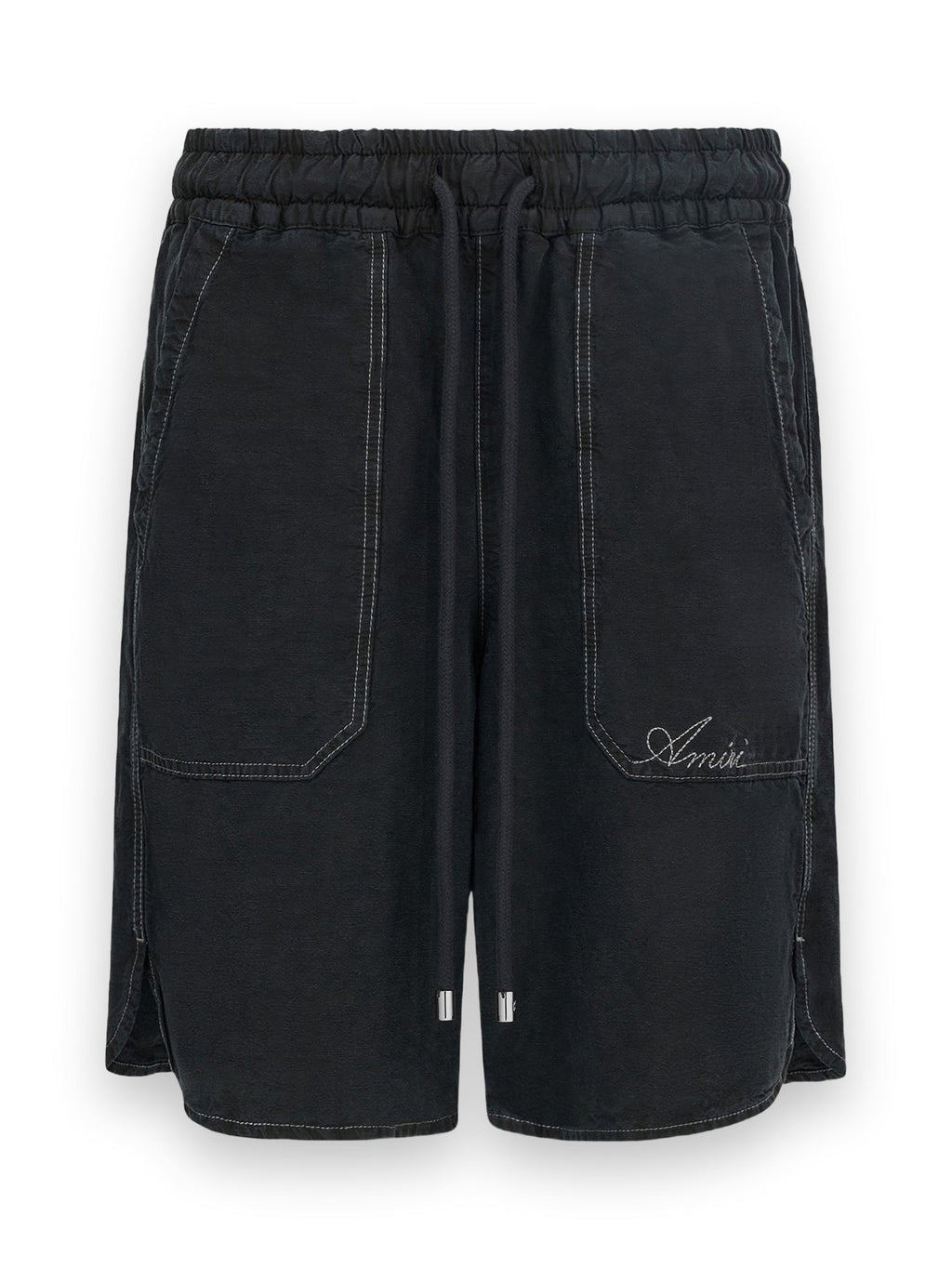 AMIRI SCRIPT LINEN GD SHORT BLACK