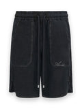 AMIRI SCRIPT LINEN GD SHORT BLACK
