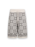 AMIRI MA QUAD CHECK MESH KNIT SHORT ALABASTER