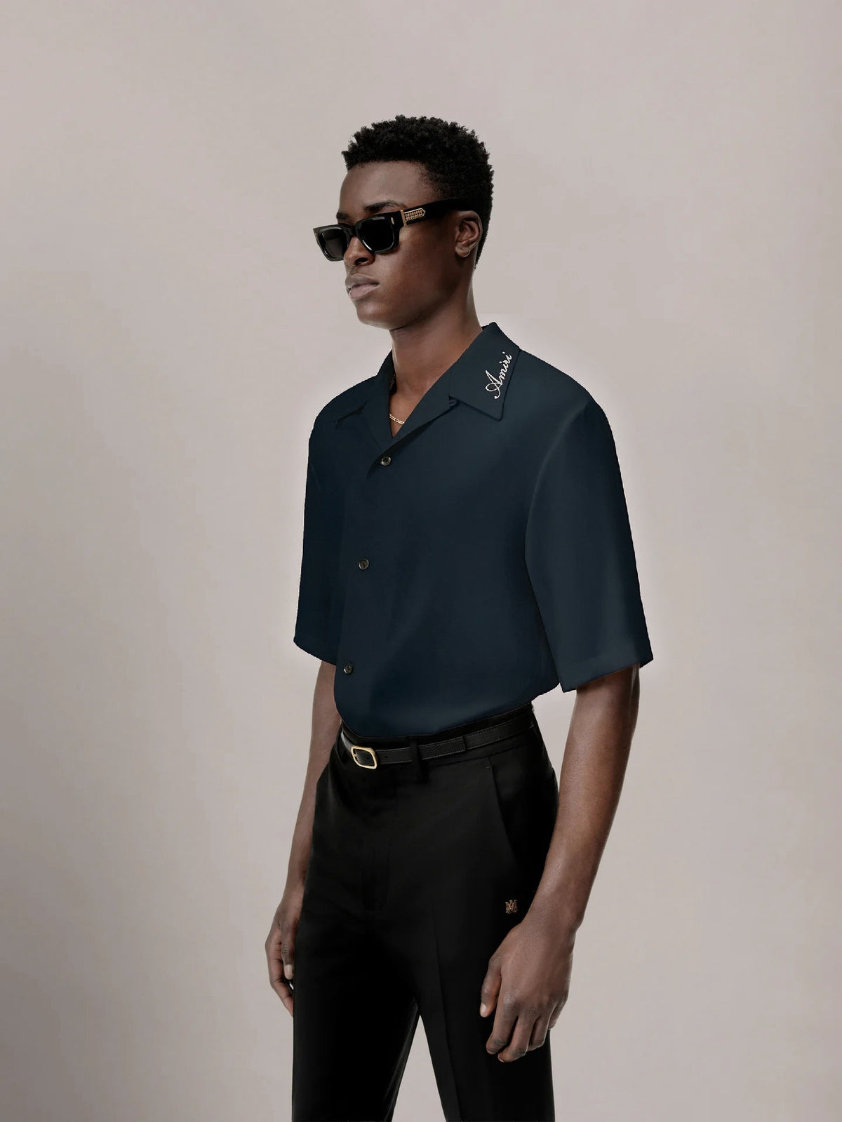 AMIRI CAMP SHIRT NAVY — vista 4
