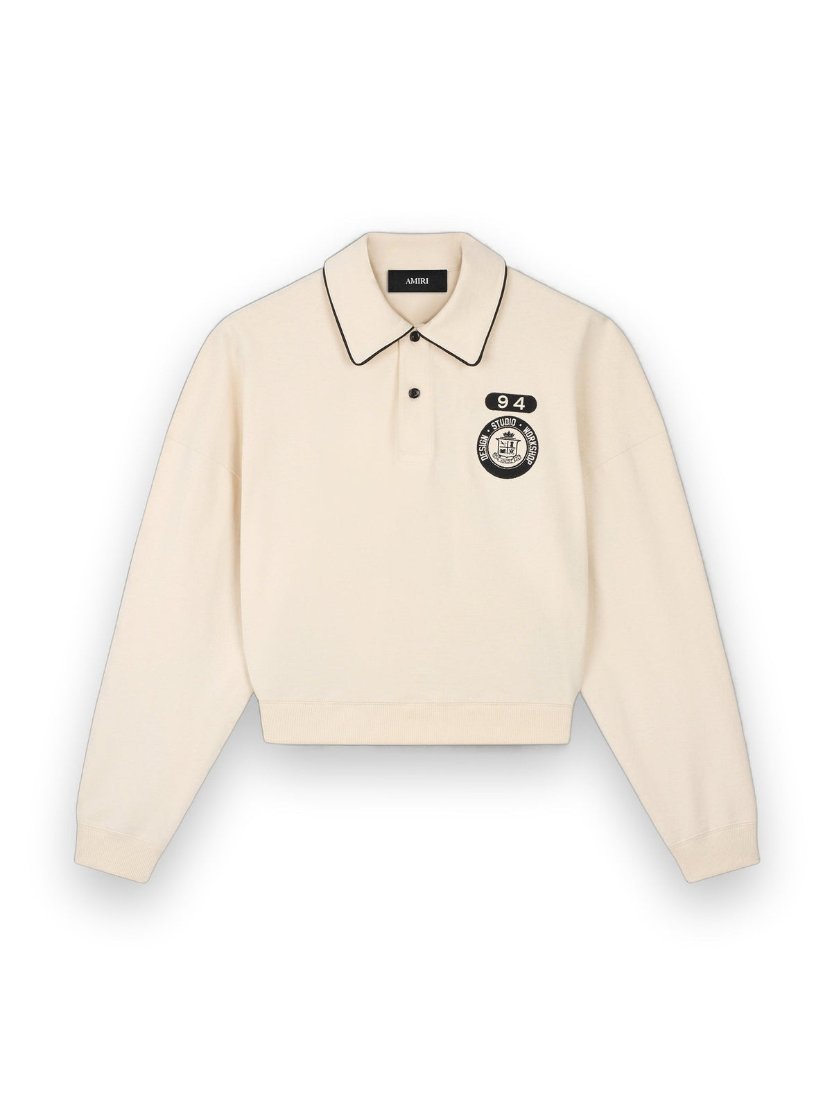 AMIRI COLLEGIATE POLO ALABASTER