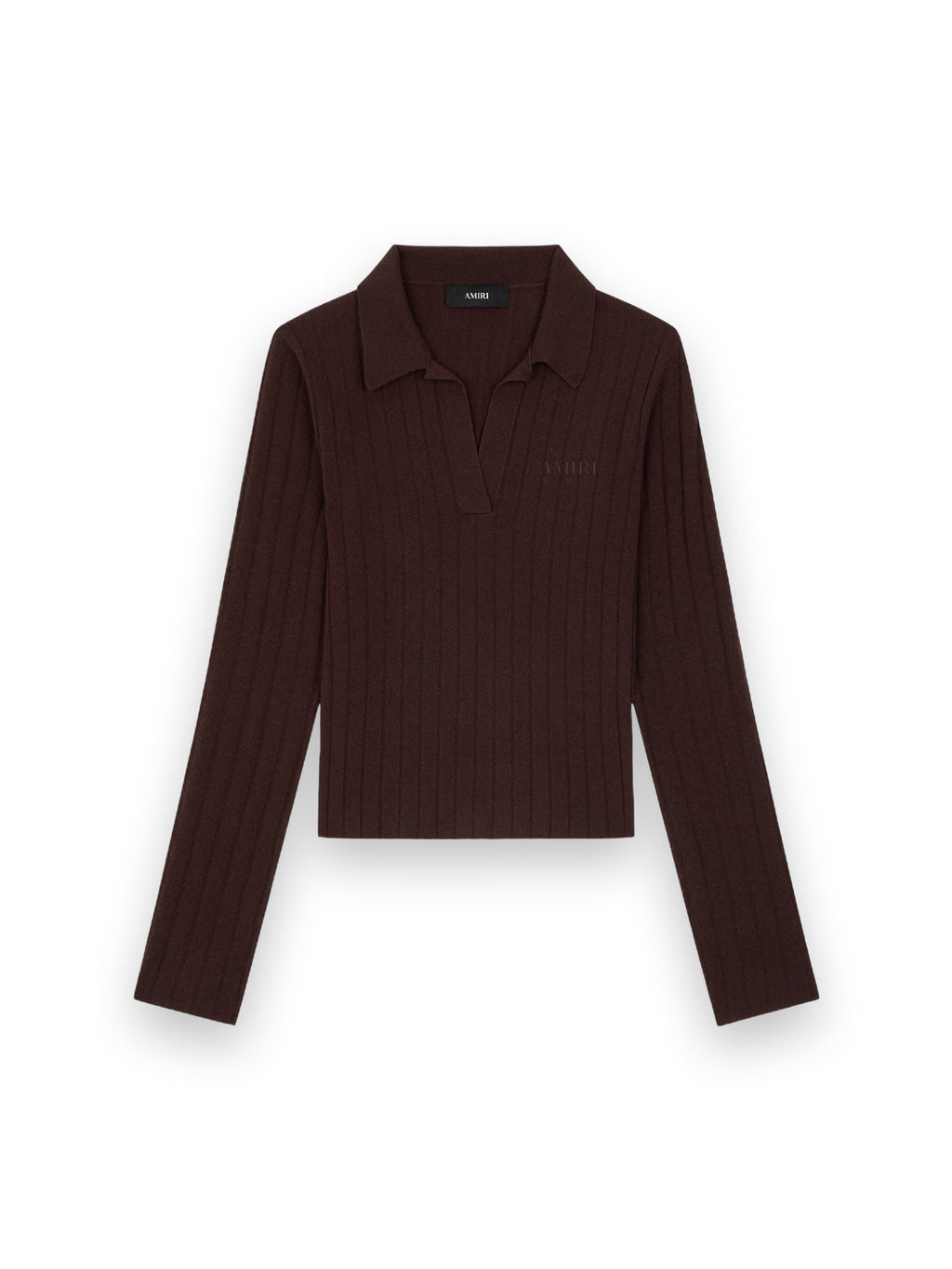 AMIRI AMIRI SOFT RIB KNIT POLO HUSK