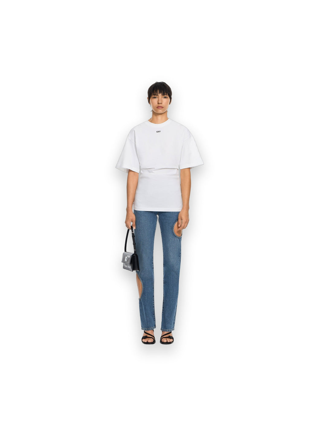 OFF-WHITE OFF STAMP SHOULDER T-SHIRT WHITE-BLACK