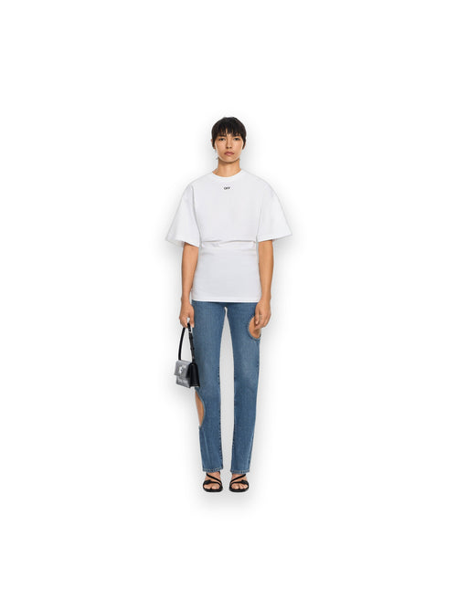 OFF-WHITE OFF STAMP SHOULDER T-SHIRT WHITE-BLACK