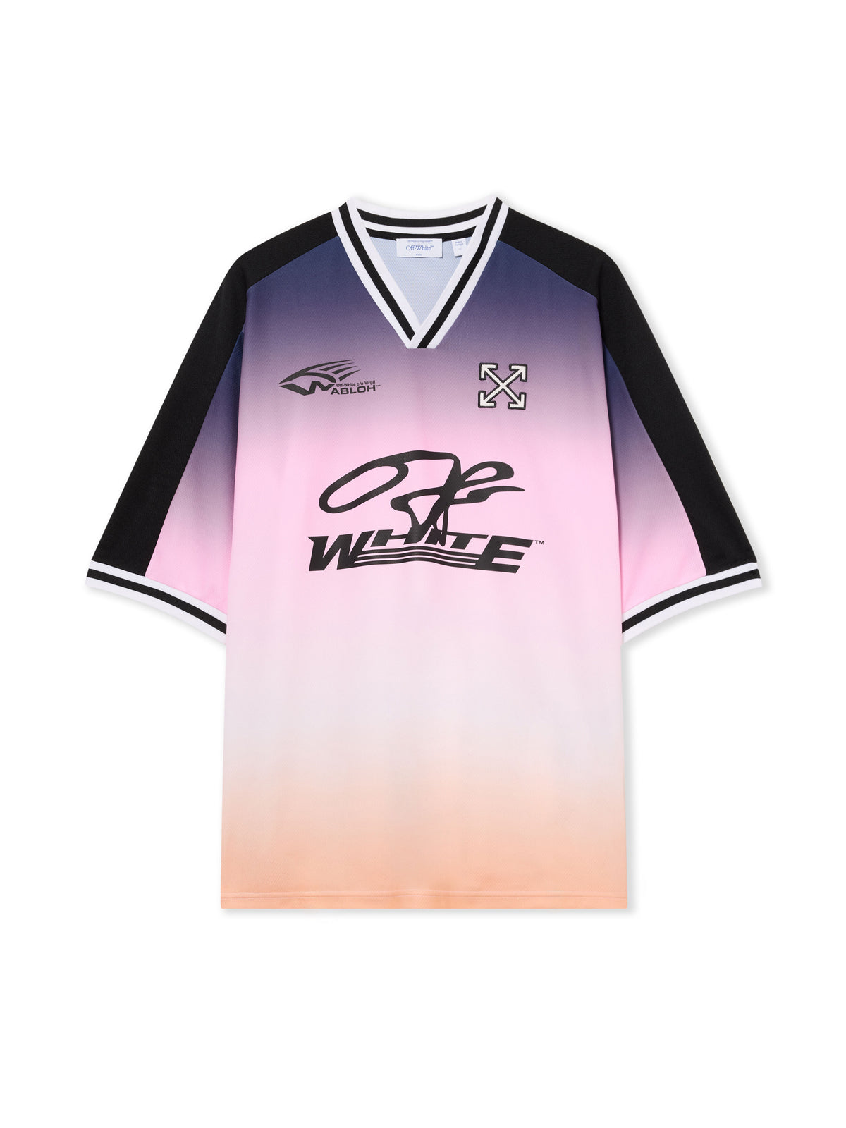 OFF-WHITE DEGRADE SOCCER T-SHIRT BELLINI BLACK — vista 2
