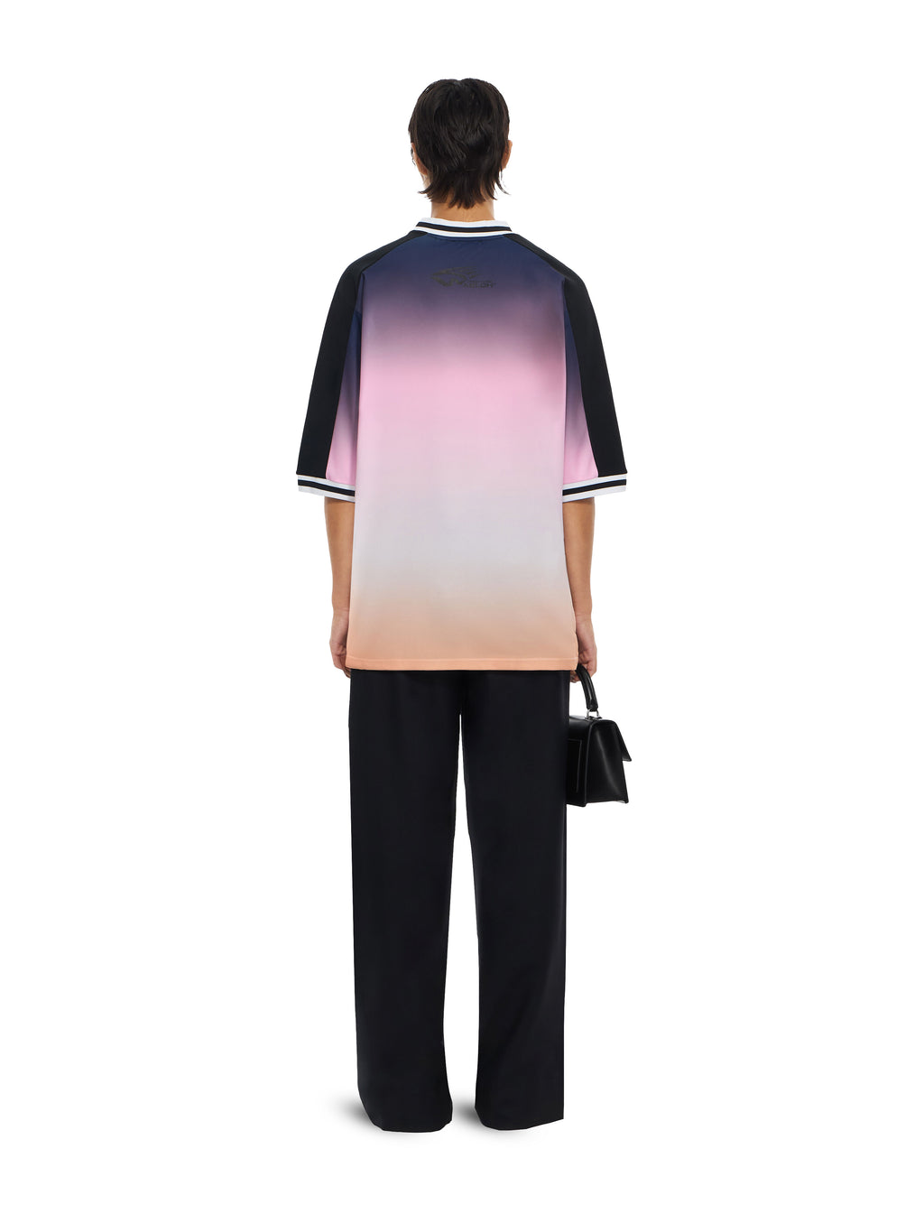 OFF-WHITE DEGRADE SOCCER T-SHIRT BELLINI BLACK — vista 4