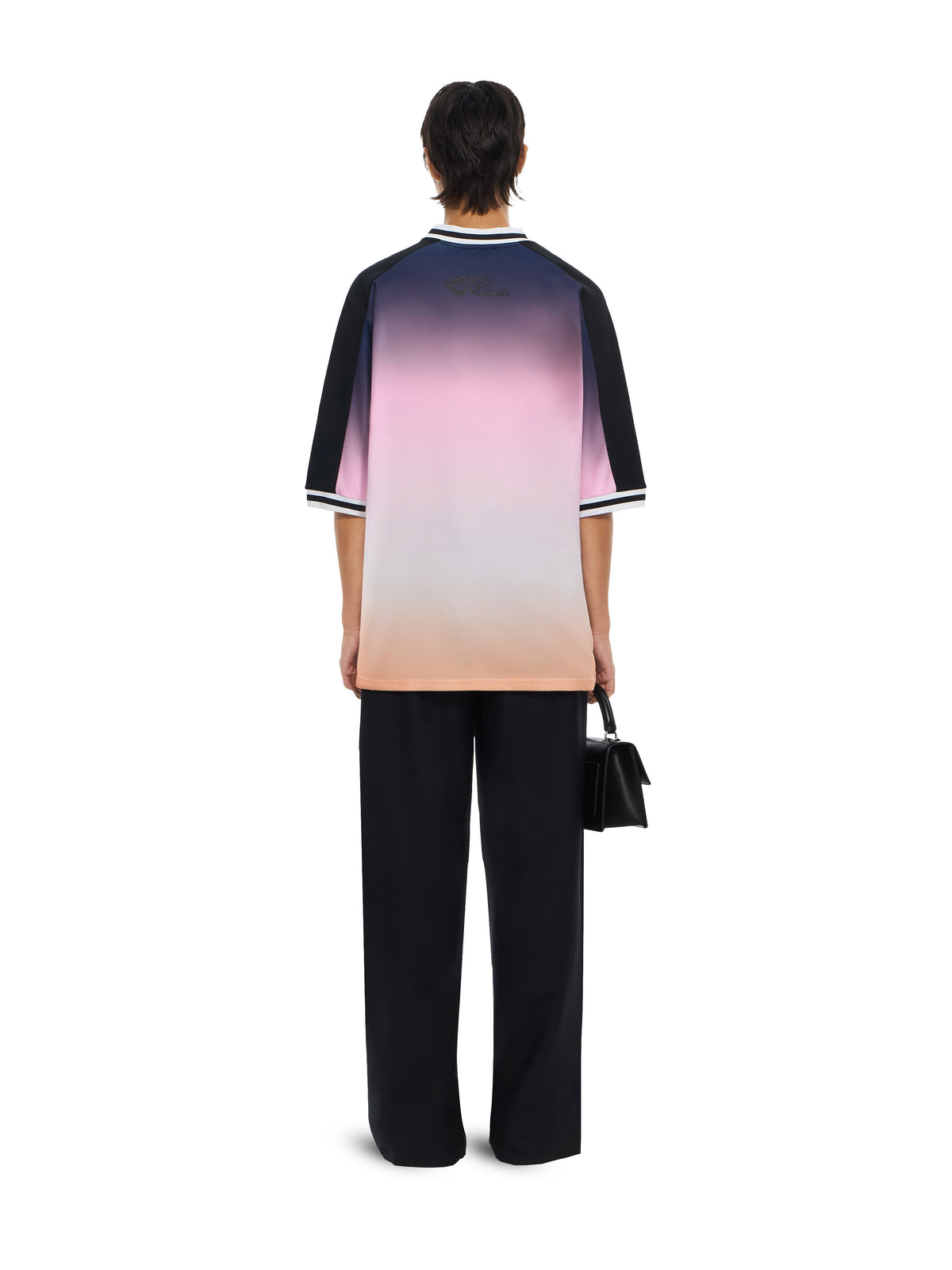 OFF-WHITE DEGRADE SOCCER T-SHIRT BELLINI BLACK — vista 4
