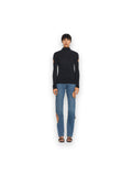 OFF-WHITE CUPRO RIB METEOR LONG SLEEVE TOP BLACK-BLACK