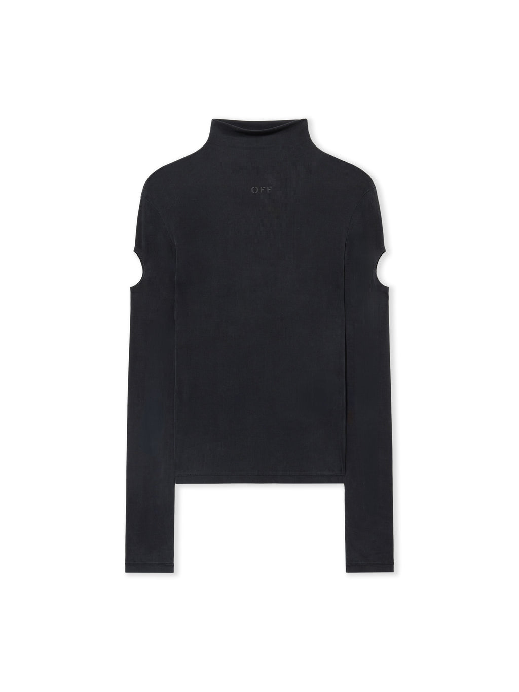 OFF-WHITE CUPRO RIB METEOR LONG SLEEVE TOP BLACK-BLACK — vista 2