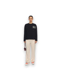 OFF-WHITE EMBROIDERED PAISLEY LOGO LONG SLEEVE T-SHIRT BLACK-BLACK