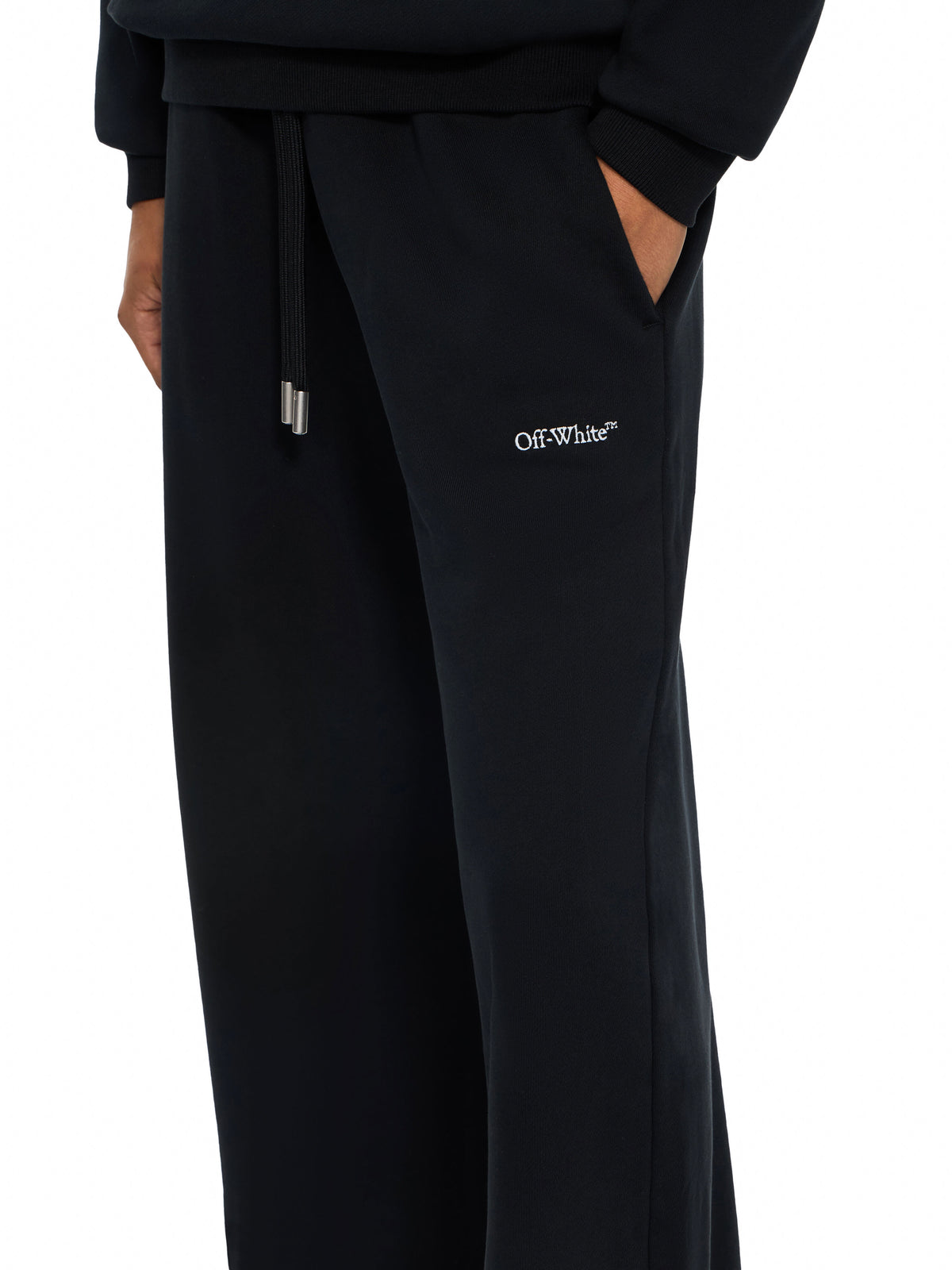 OFF-WHITE BOOKISH LOGO SWEATPANTS BLACK-WHITE — vista 5