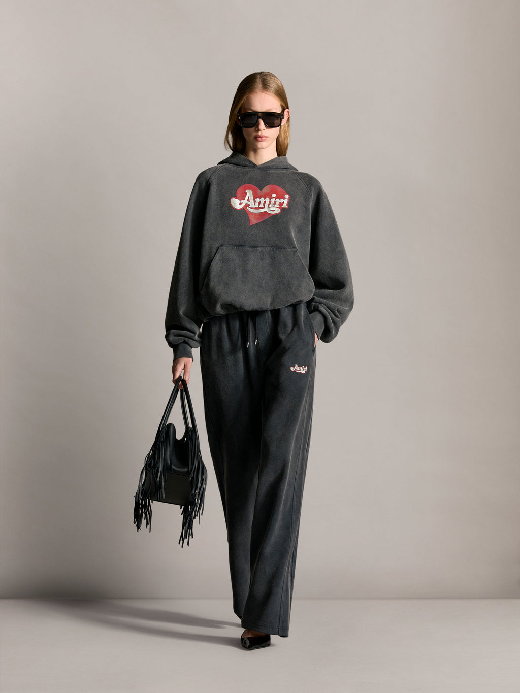 AMIRI AMIRI HEART HOODIE BLACK — vista 2