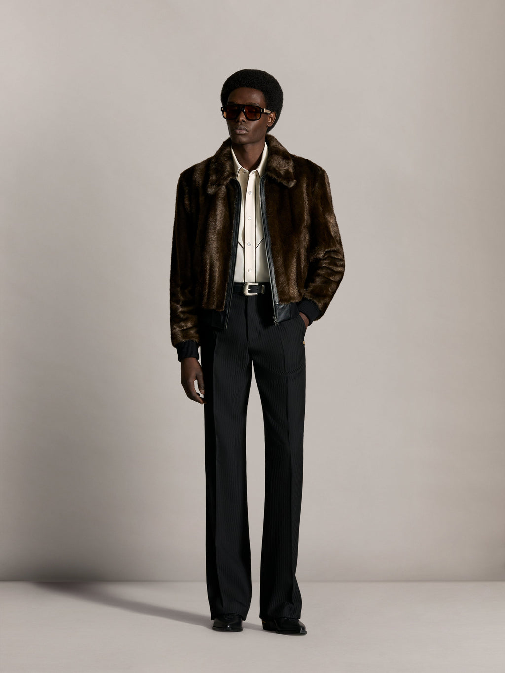 AMIRI FAUX FUR BLOUSON HUSK — vista 2