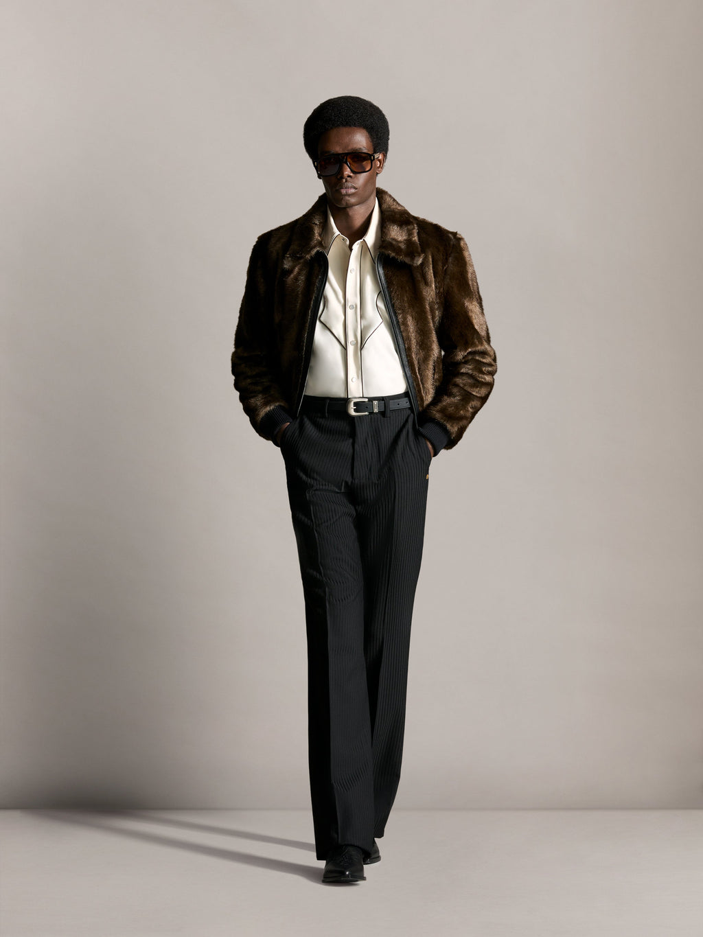 AMIRI FAUX FUR BLOUSON HUSK — vista 3