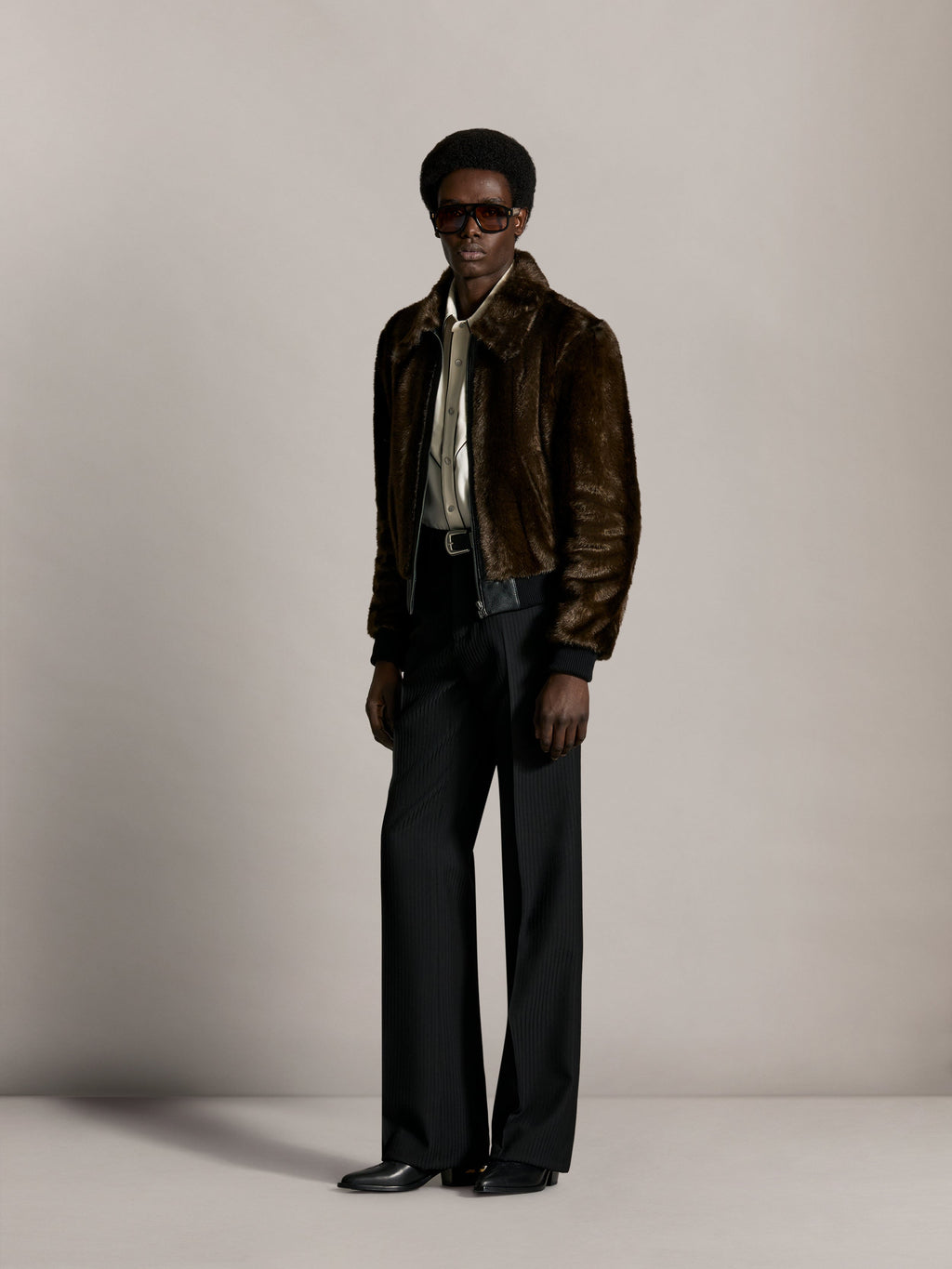 AMIRI FAUX FUR BLOUSON HUSK — vista 4