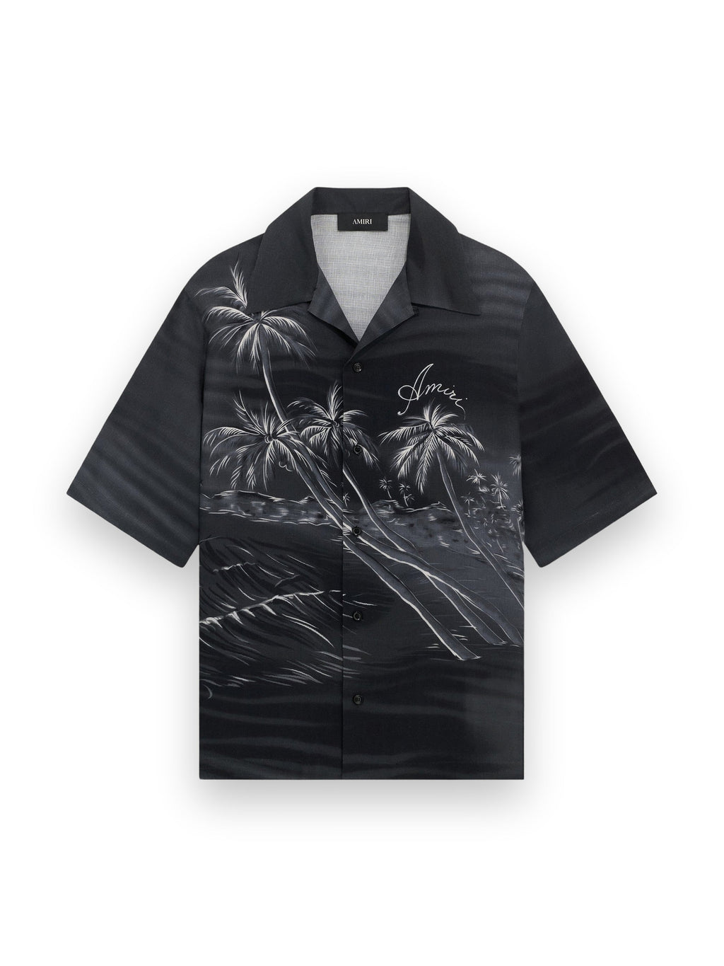AMIRI PALMS CAMP SHIRT BLACK
