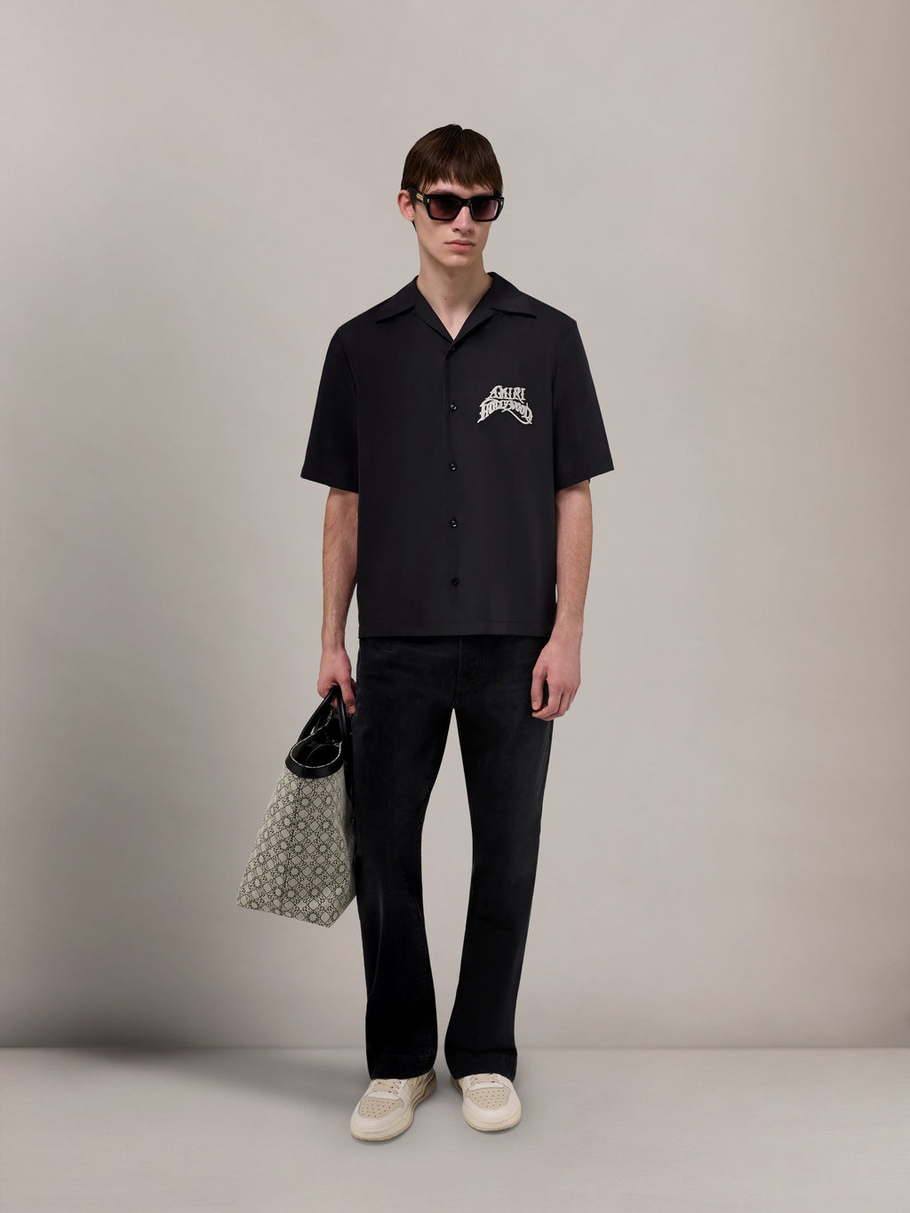 AMIRI HOLLYWOOD CAMP SHIRT BLACK — vista 2