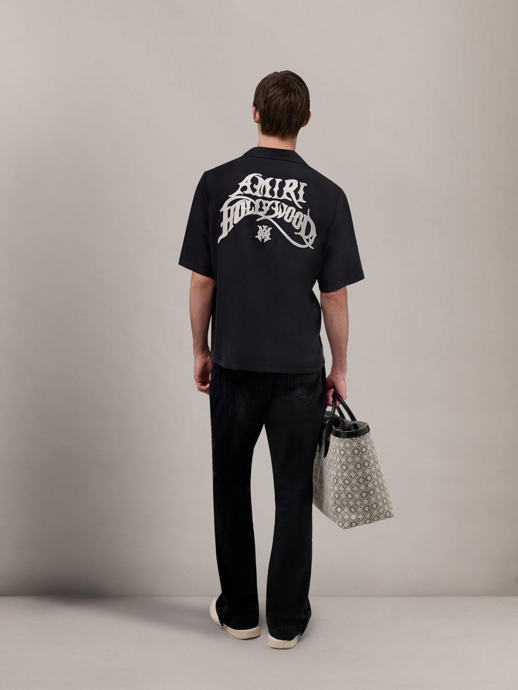 AMIRI HOLLYWOOD CAMP SHIRT BLACK — vista 4
