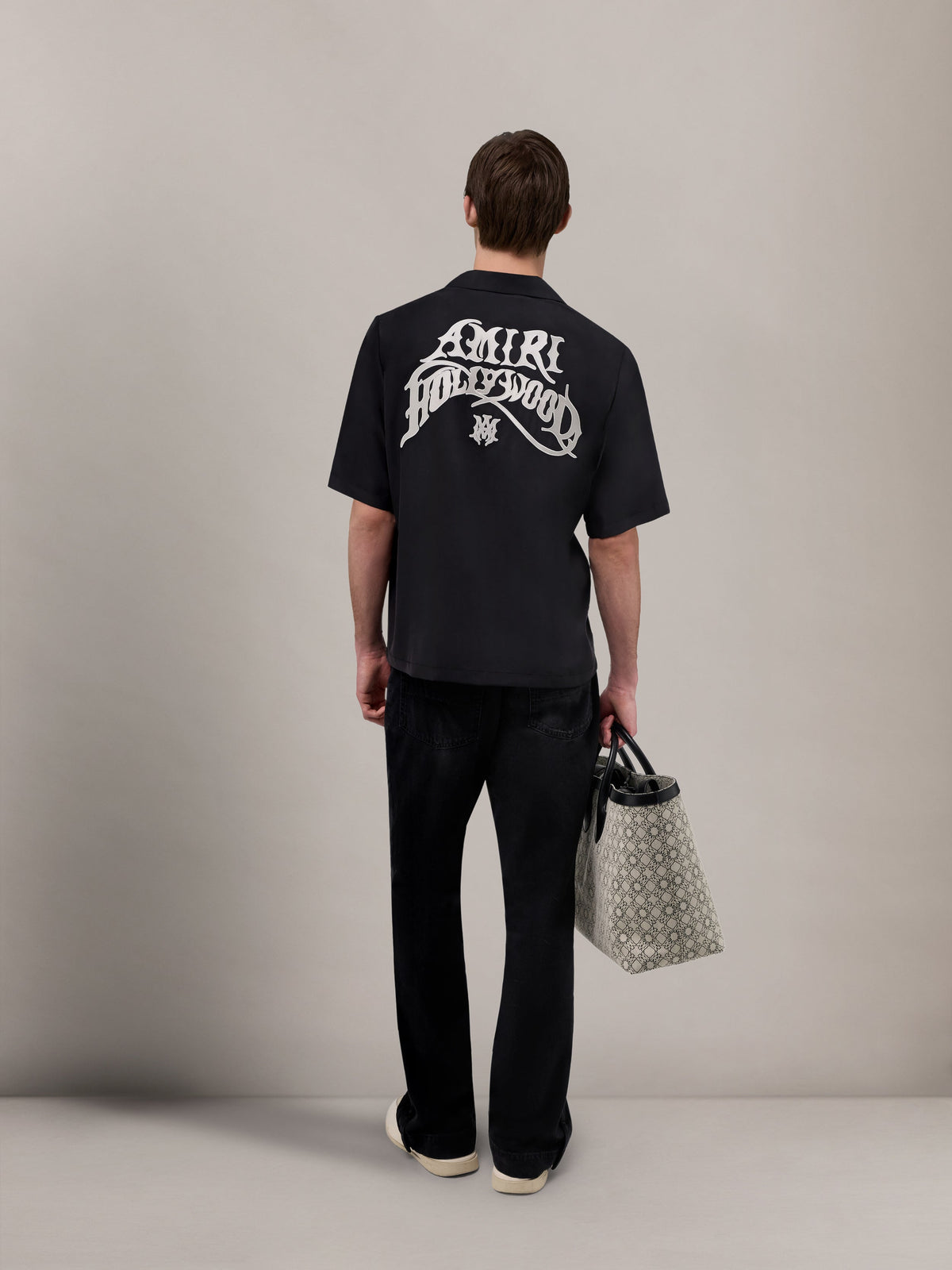 AMIRI HOLLYWOOD CAMP SHIRT BLACK — vista 4