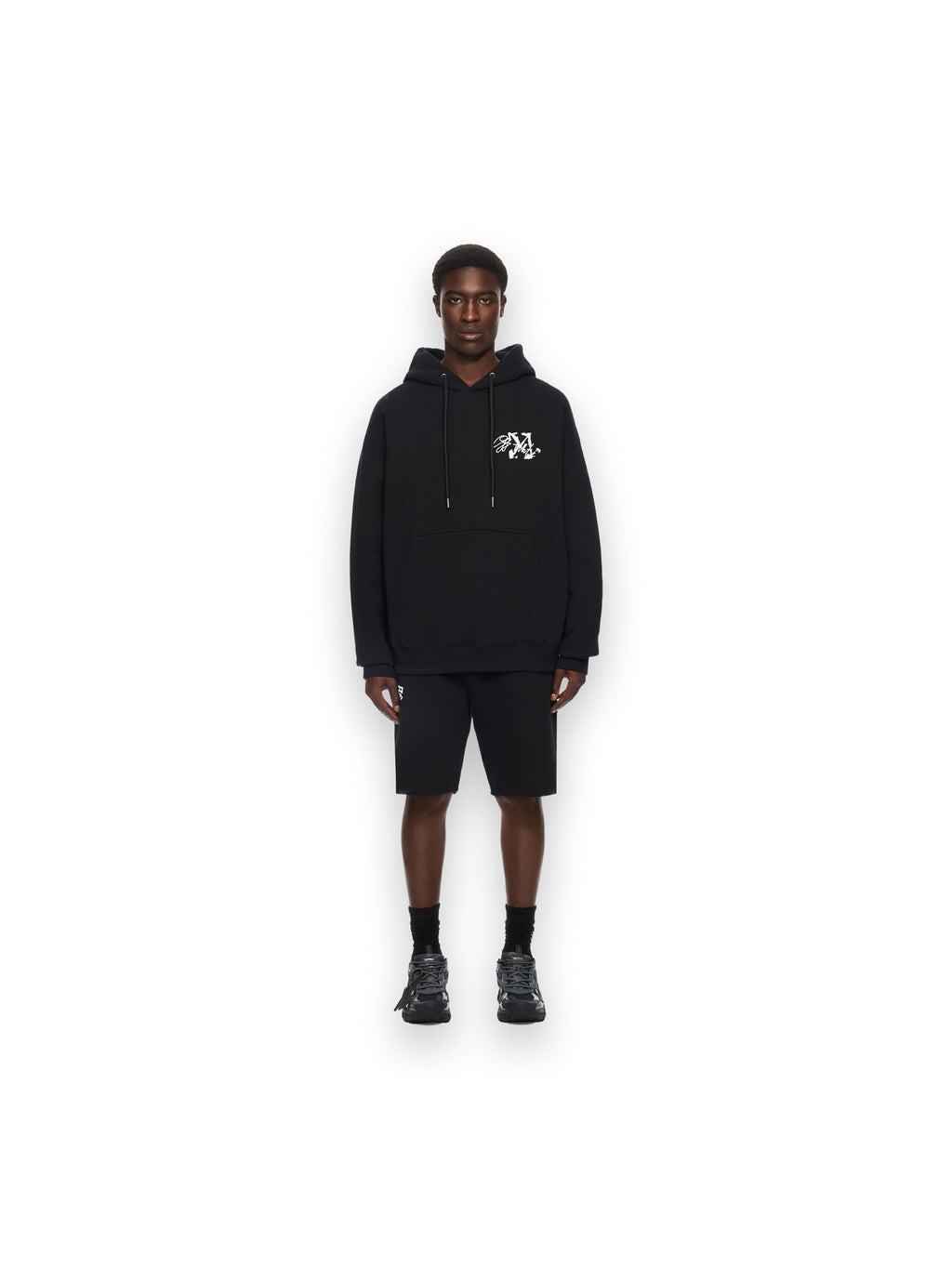 OFF-WHITE STROKE 2 ARROW SKATE HOODIE BLACK