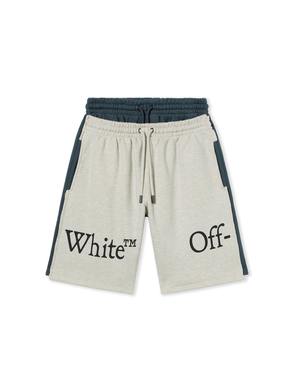 OFF-WHITE BOOKISH SCARF OVERLAP SKATE SWEATSHORTS DARK SLATE — vista 2