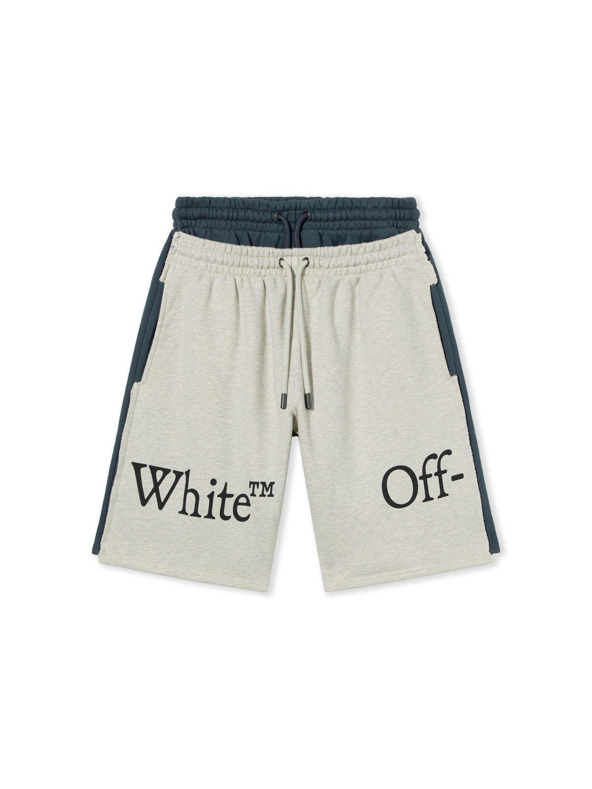 OFF-WHITE BOOKISH SCARF OVERLAP SKATE SWEATSHORTS DARK SLATE — vista 2