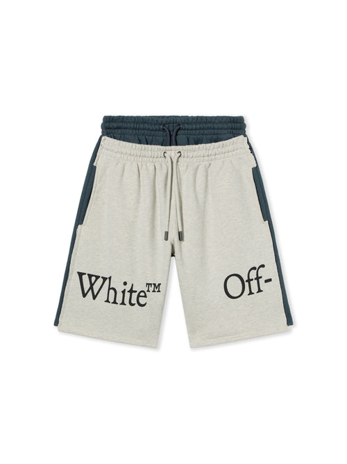 OFF-WHITE BOOKISH SCARF OVERLAP SKATE SWEATSHORTS DARK SLATE — vista 2