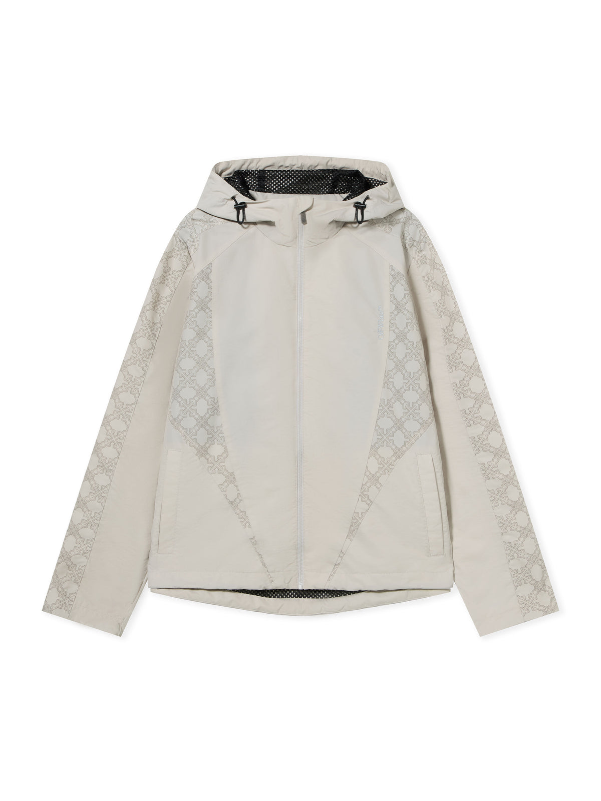 OFF-WHITE OFF LINE RACING WINDBREAKER LIGHT GRAY — vista 2