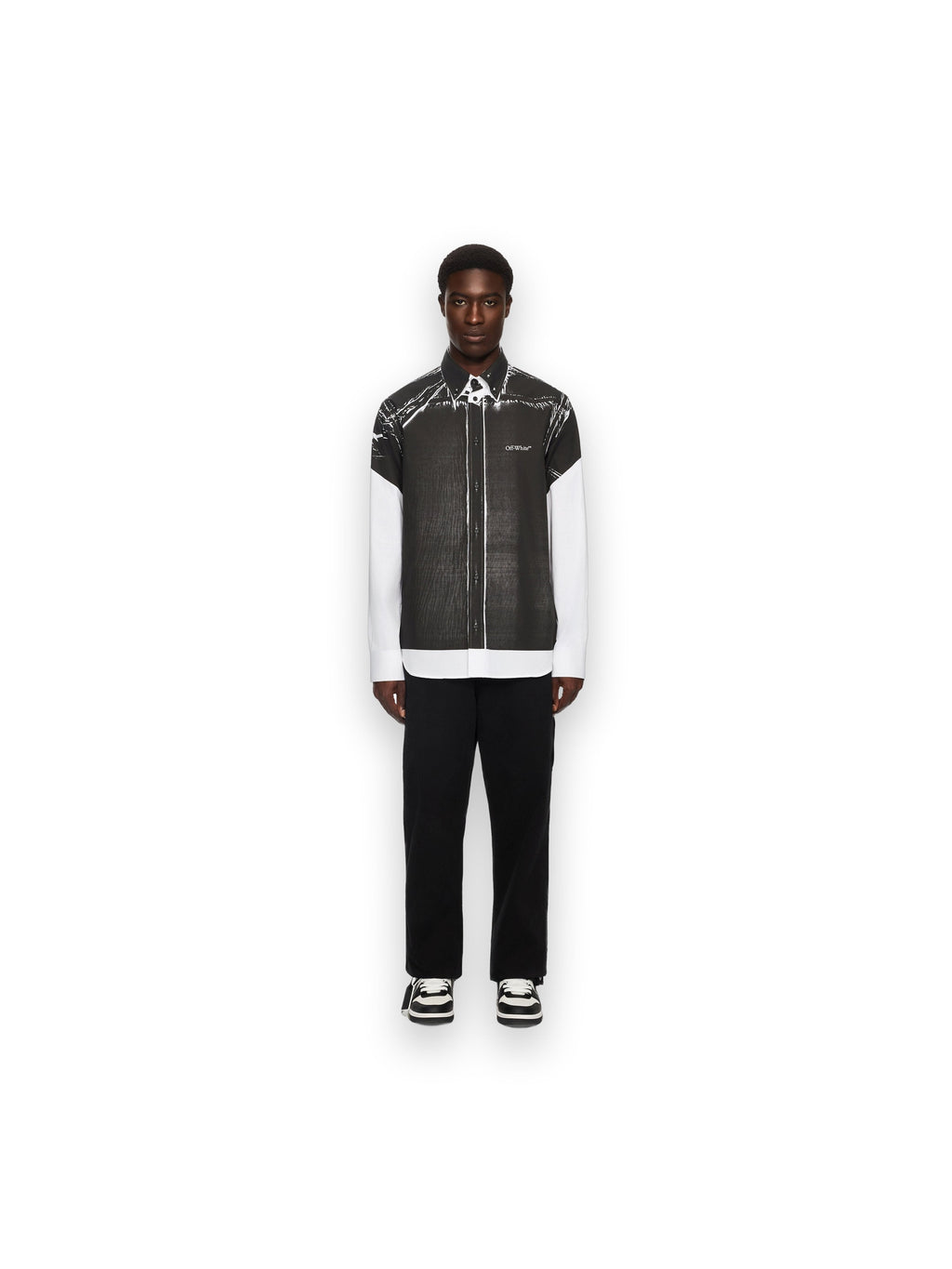 OFF-WHITE NEGATIVE BOOKISH REGULAR SHIRT WHITE
