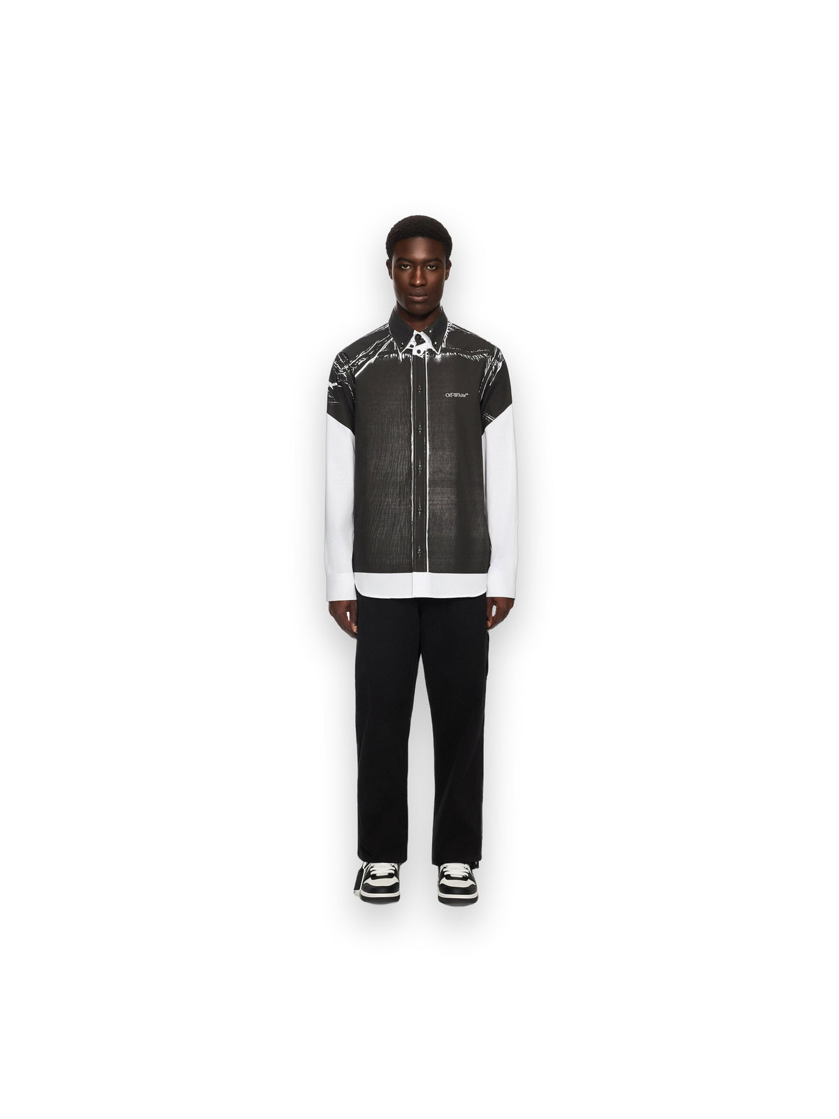 OFF-WHITE NEGATIVE BOOKISH REGULAR SHIRT WHITE
