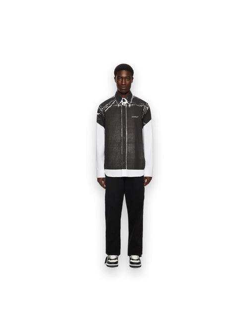 OFF-WHITE NEGATIVE BOOKISH REGULAR SHIRT WHITE