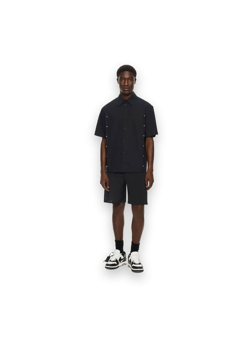 OFF-WHITE CHAKRA ARROW POPLIN SLIM BOWLING SHIRT BLACK