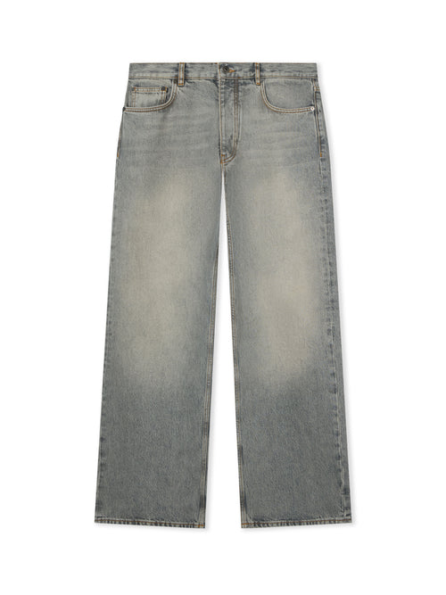 OFF-WHITE HALF ARROW SLIM RELAXED JEANS SUN FADED GREY — vista 2