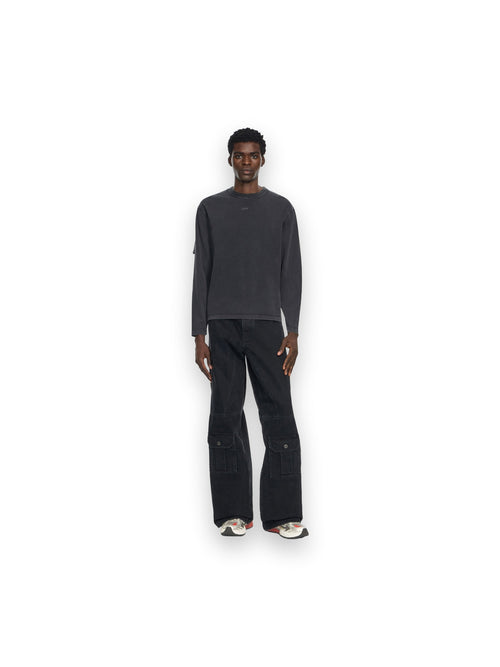 OFF-WHITE HALF ARROW CARGO JEANS STONE RAW BLACK