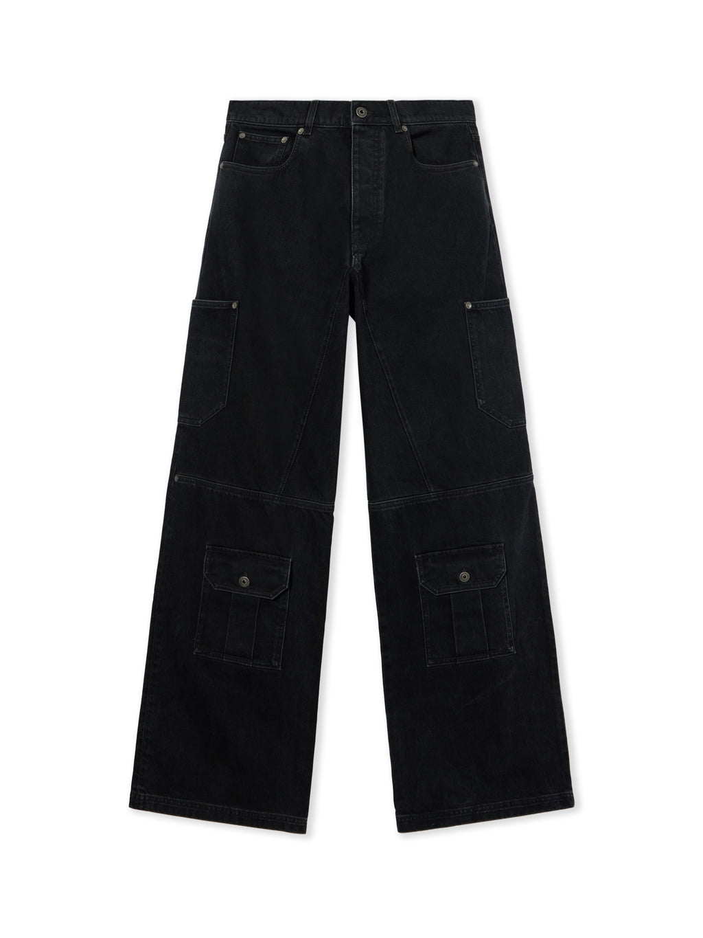 OFF-WHITE HALF ARROW CARGO JEANS STONE RAW BLACK — vista 2