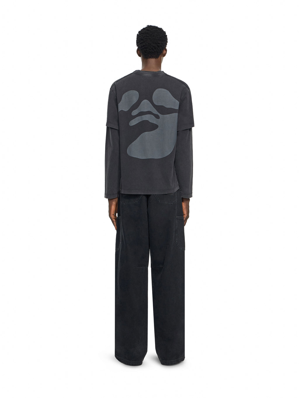 OFF-WHITE HALF ARROW CARGO JEANS STONE RAW BLACK — vista 4