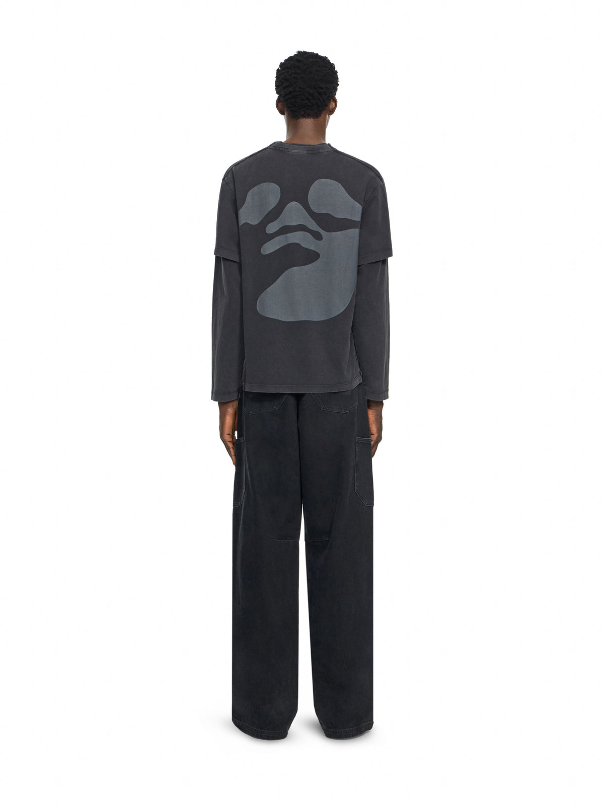 OFF-WHITE HALF ARROW CARGO JEANS STONE RAW BLACK — vista 4