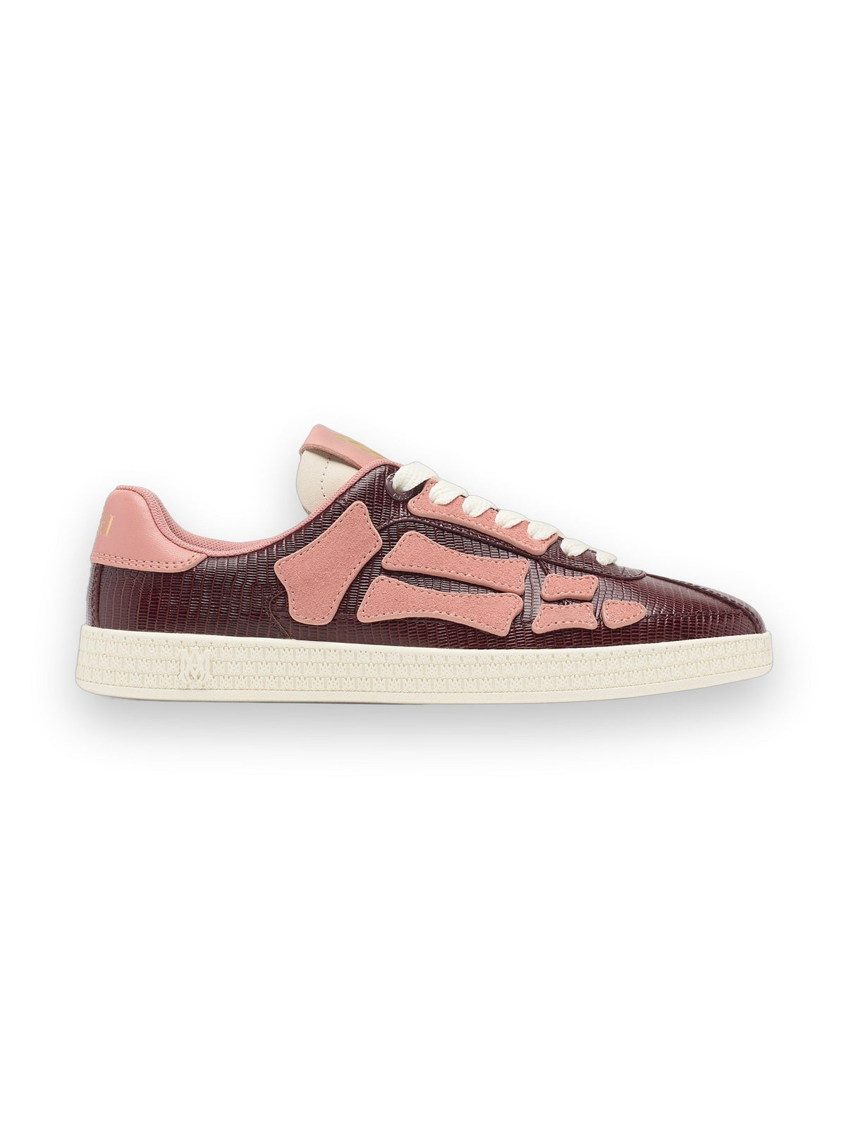 AMIRI LIZARD EMBOSSED PACIFIC BONES PLUM