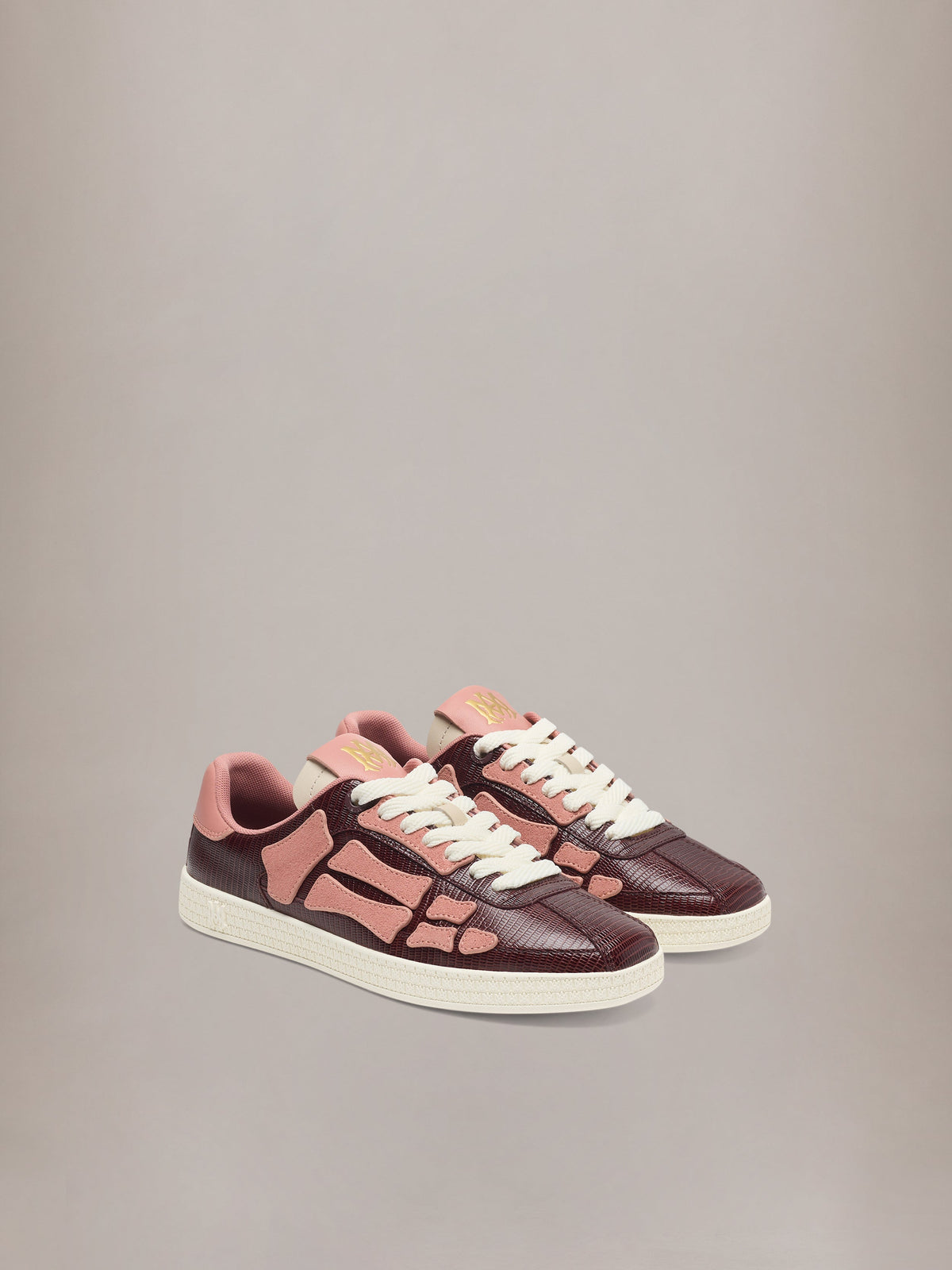 AMIRI LIZARD EMBOSSED PACIFIC BONES PLUM — vista 2