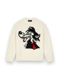 AMIRI SMOKING WOLF SWEATER ALABASTER